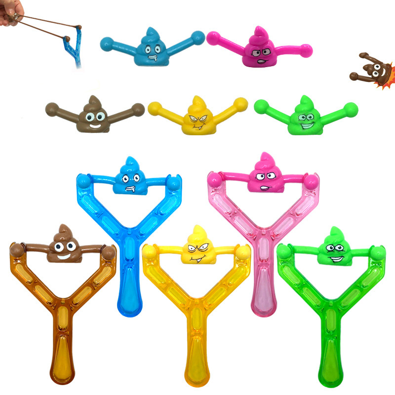 Kids Outdoor Climbing Frame - 3개입 창의적인 재미있는 새총 똥 슬링샷