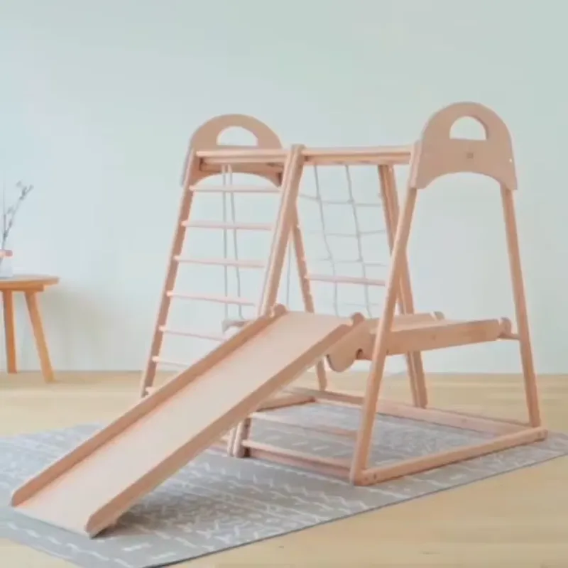 Kids Outdoor Climbing Frame - 어린이용 몬테소리 스타일의 나무로 만든 유아용