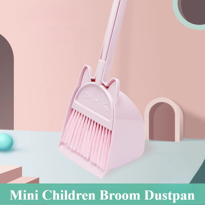 미니 어린이 빗자루와 쓰레받이 세트, 만화 고양이 디자 - Kids Outdoor Broom 리뷰 및 가격
