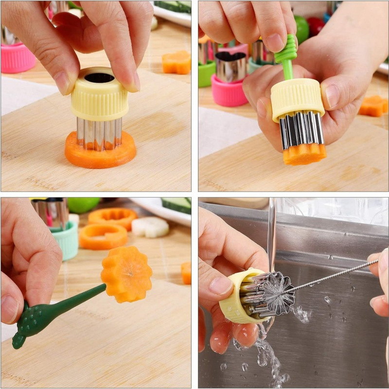 어린이를위한 스테인레스 스틸 야채 커터 모양 세트 어린 - Kids Outdoor Kitchen Accessories 리뷰 및 가격